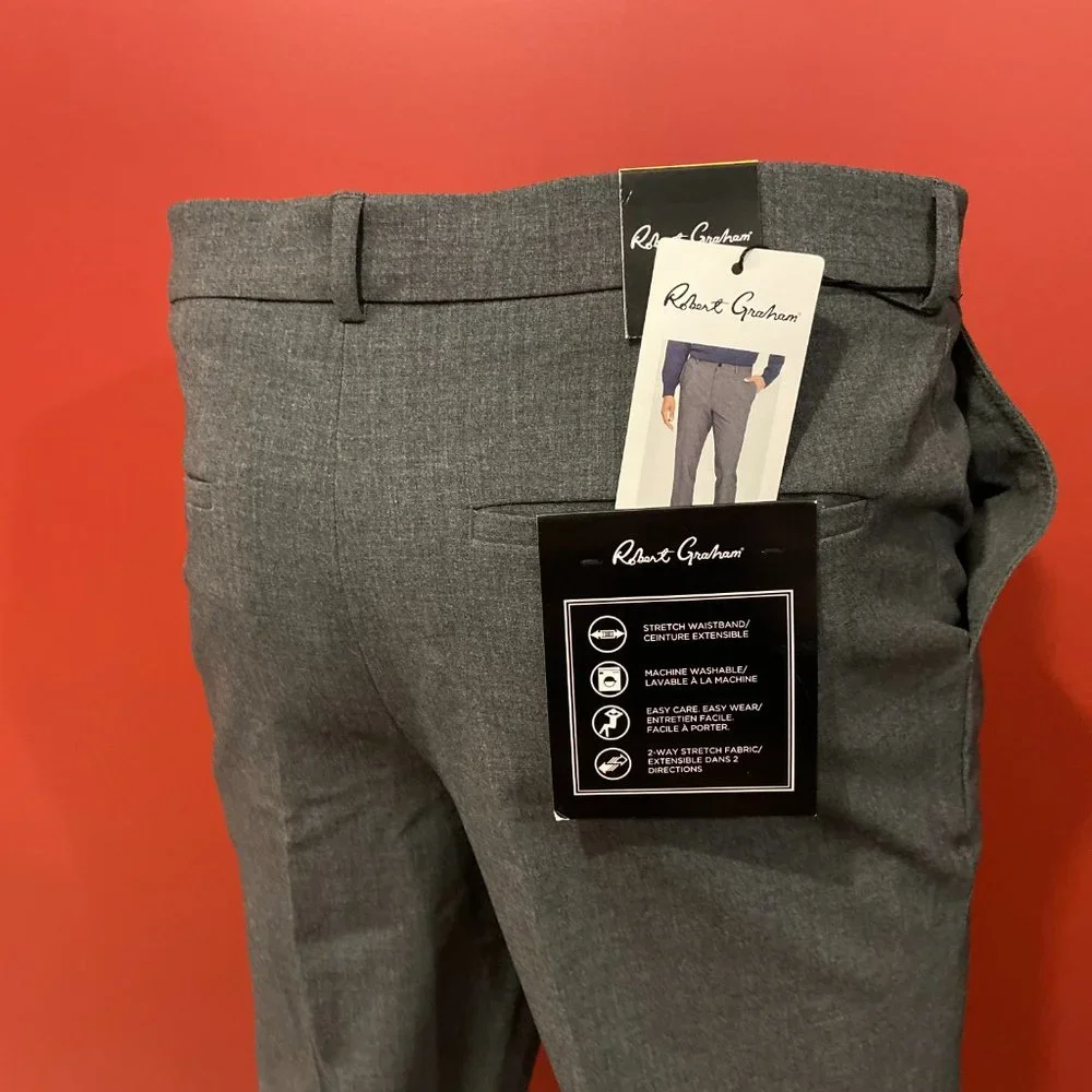 Robert Graham Men's Grey Dress Pant - NWT - Picture 6 of 7